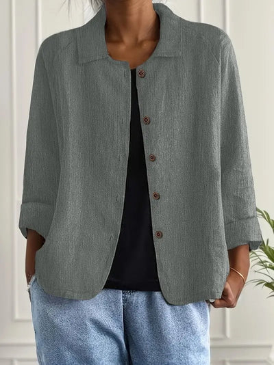 Lena | Dames blazer met lange mouwen, kraag en knoopsluiting in relaxed fit