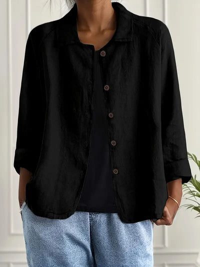 Lena | Dames blazer met lange mouwen, kraag en knoopsluiting in relaxed fit