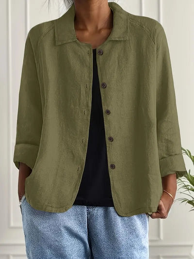 Lena | Dames blazer met lange mouwen, kraag en knoopsluiting in relaxed fit