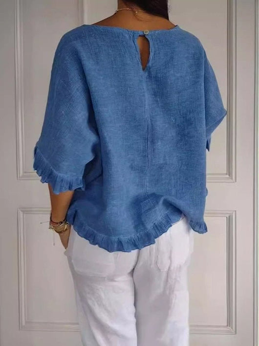 Elisabeth | Lichte dames blouse met ruches
