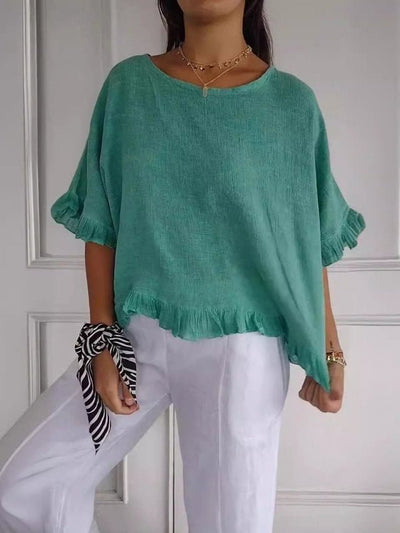 Elisabeth | Lichte dames blouse met ruches