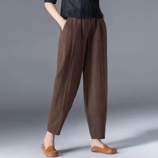 Leonie | Lichte dames zomerbroek op enkellengte met relaxed fit