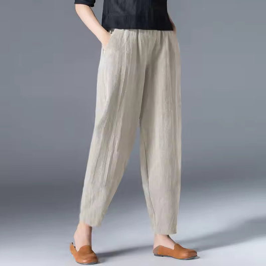 Leonie | Lichte dames zomerbroek op enkellengte met relaxed fit
