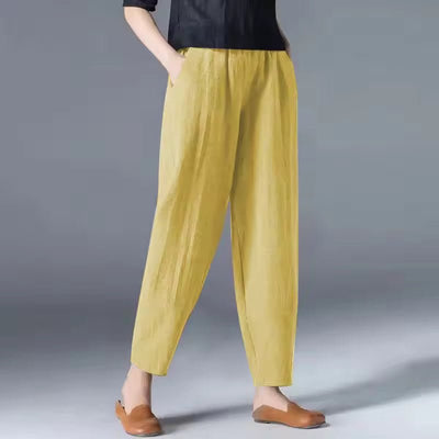 Leonie | Lichte dames zomerbroek op enkellengte met relaxed fit