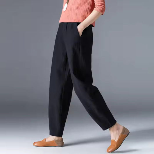 Leonie | Lichte dames zomerbroek op enkellengte met relaxed fit
