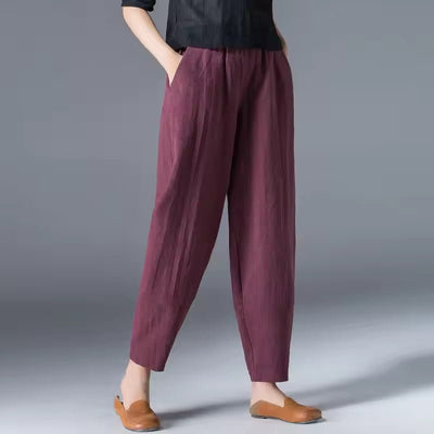 Leonie | Lichte dames zomerbroek op enkellengte met relaxed fit