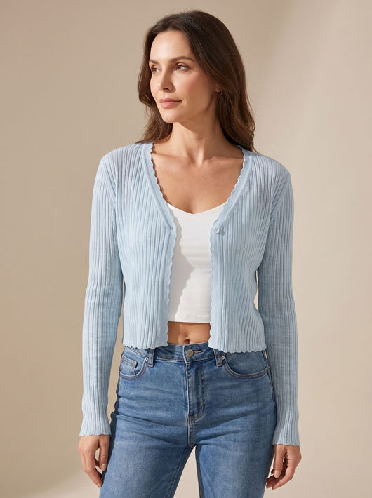 Annika | Licht dames zomervest van breisel met v-hals