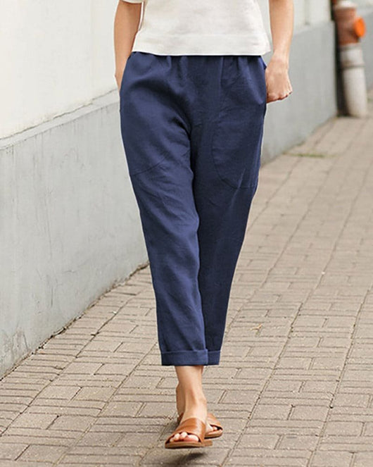 Johanna | Dames harembroek van linnen-katoen met relaxed fit