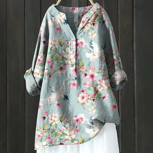 Clara | Losse luchtige dames tuniekblouse met bloemenprint