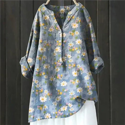 Clara | Losse luchtige dames tuniekblouse met bloemenprint