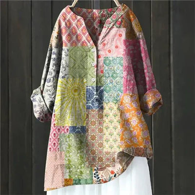 Clara | Losse luchtige dames tuniekblouse met bloemenprint