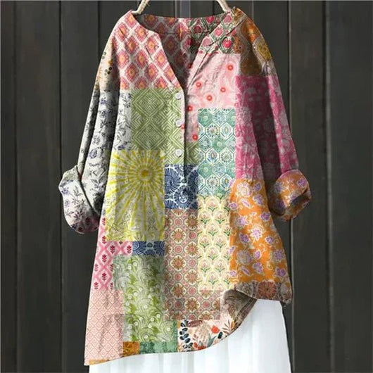 Clara | Losse luchtige dames tuniekblouse met bloemenprint