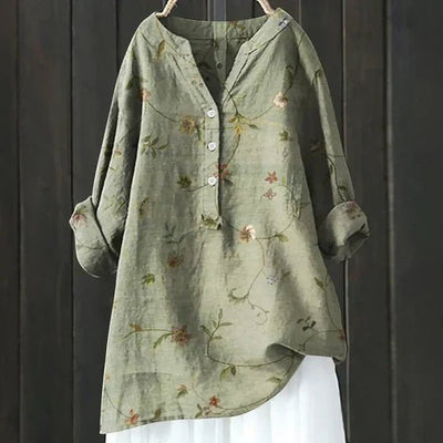 Clara | Losse luchtige dames tuniekblouse met bloemenprint
