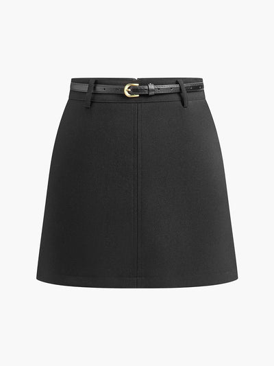 Elfriede | Dames minirok met ceintuur en rits