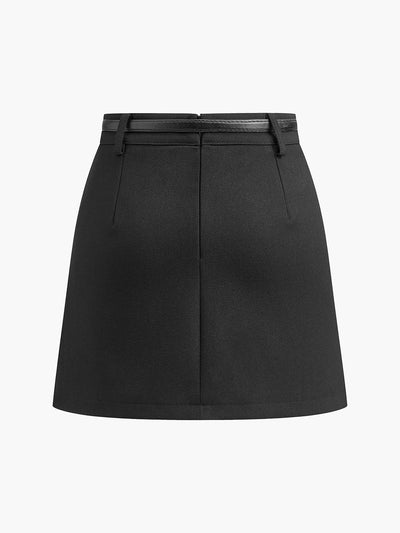 Elfriede | Dames minirok met ceintuur en rits