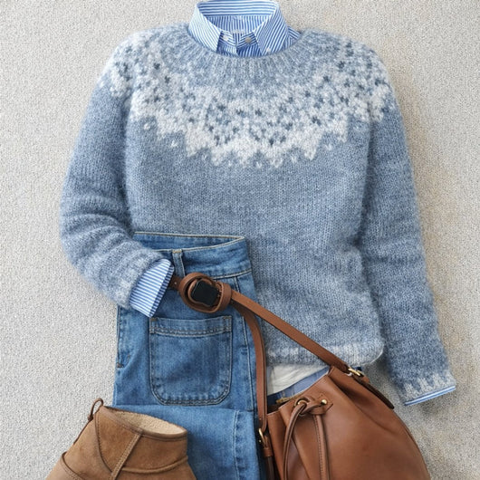 Johanna | Dames gebreide trui met fair isle dessin en losse silhouet