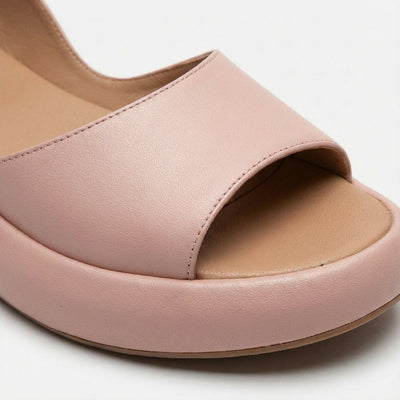 Greta | Dames open slingback sleehaksandalen met elastisch hielbandje