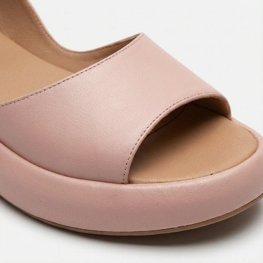 Greta | Dames open slingback sleehaksandalen met elastisch hielbandje