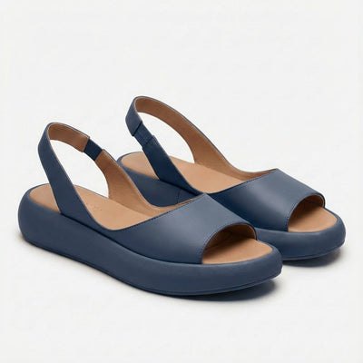 Greta | Dames open slingback sleehaksandalen met elastisch hielbandje