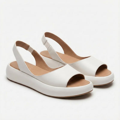 Greta | Dames open slingback sleehaksandalen met elastisch hielbandje