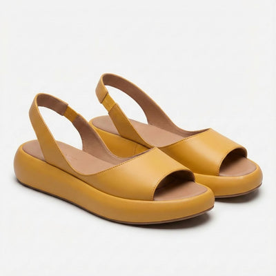 Greta | Dames open slingback sleehaksandalen met elastisch hielbandje