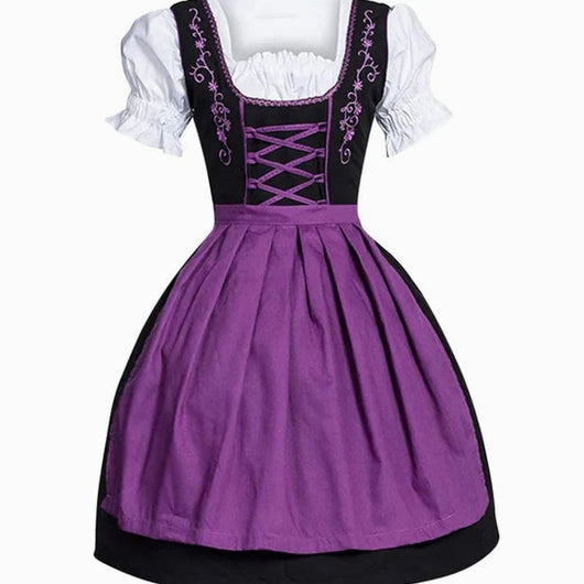 Johanna | Dames Oktoberfest dirndl met rijgsluiting, schort en blouse