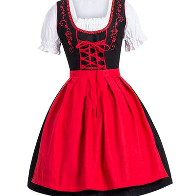 Johanna | Dames Oktoberfest dirndl met rijgsluiting, schort en blouse