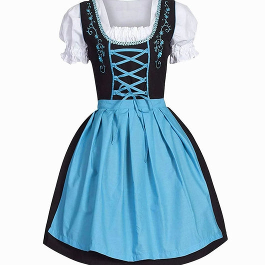 Johanna | Dames Oktoberfest dirndl met rijgsluiting, schort en blouse