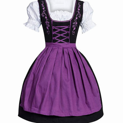 Johanna | Dames Oktoberfest dirndl met rijgsluiting, schort en blouse