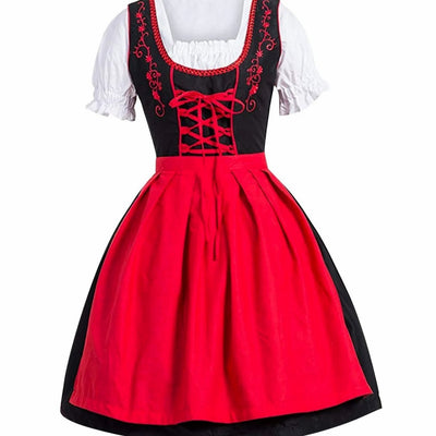 Johanna | Dames Oktoberfest dirndl met rijgsluiting, schort en blouse
