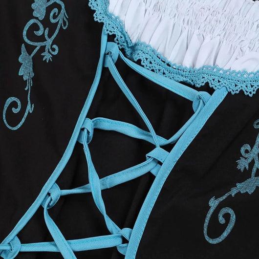 Johanna | Dames Oktoberfest dirndl met rijgsluiting, schort en blouse
