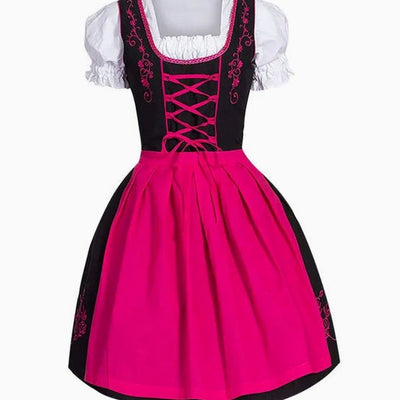 Johanna | Dames Oktoberfest dirndl met rijgsluiting, schort en blouse