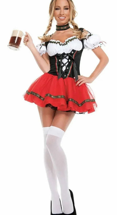 Marie | Dames Oktoberfest dirndl minijurk in Beierse klederdracht