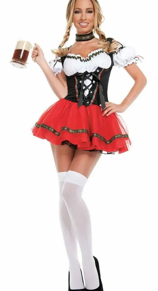 Marie | Dames Oktoberfest dirndl minijurk in Beierse klederdracht