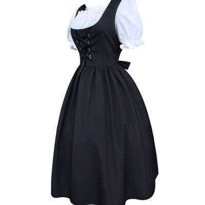 Lena | Dames Oktoberfest dirndl midi met rijgsluiting