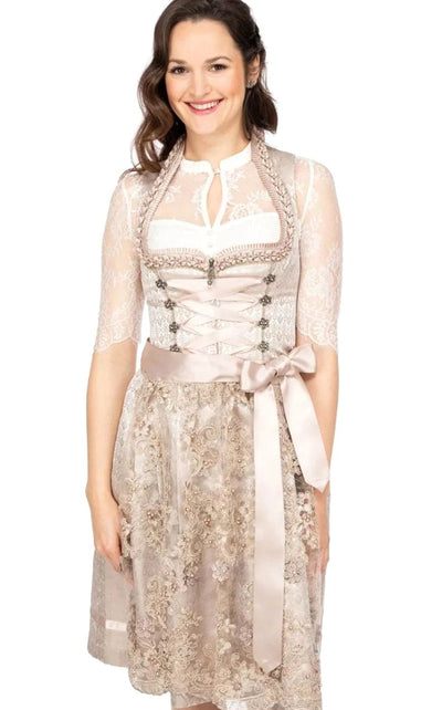 Elisabeth | Dames Oktoberfest kanten dirndl met schort