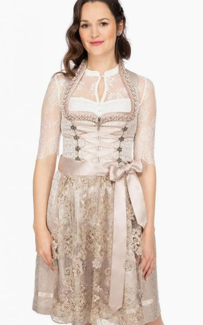 Elisabeth | Dames Oktoberfest kanten dirndl met schort