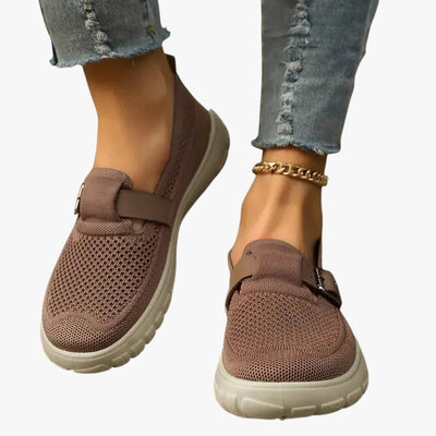 Annika | Dames ademende comfort instapschoenen met klittenband