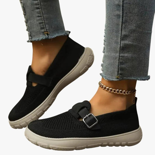 Annika | Dames ademende comfort instapschoenen met klittenband