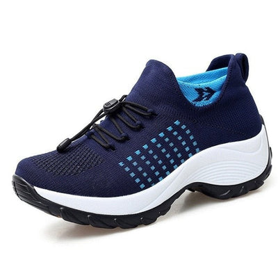 Lena | Dames comfort plateau sneakers met demping en veters