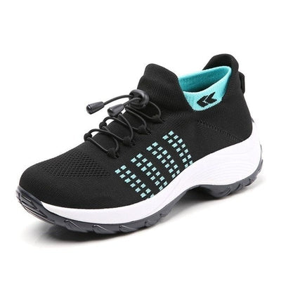 Lena | Dames comfort plateau sneakers met demping en veters