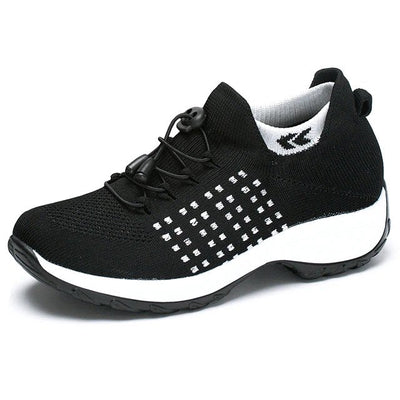 Lena | Dames comfort plateau sneakers met demping en veters