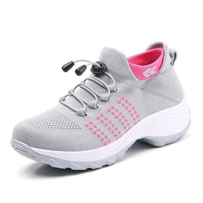 Lena | Dames comfort plateau sneakers met demping en veters