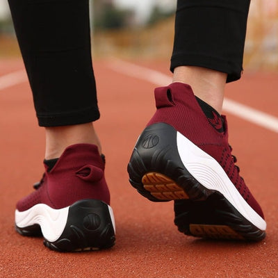 Lena | Dames comfort plateau sneakers met demping en veters
