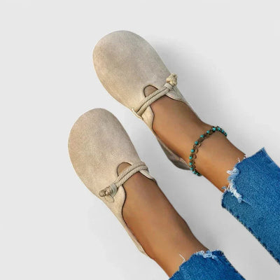 Nora | Comfortabele dames instapballerina's met touwdetail