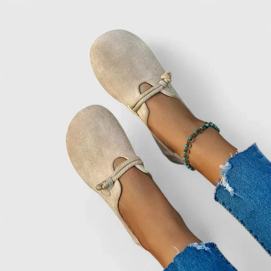 Nora | Comfortabele dames instapballerina's met touwdetail