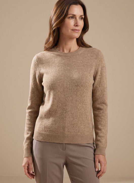 Sophie | Oversized dames gebreide loungeset met col en wijde broek