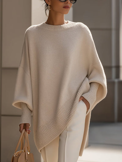 Charlotte | Oversized dames gebreide trui met vleermuismouwen
