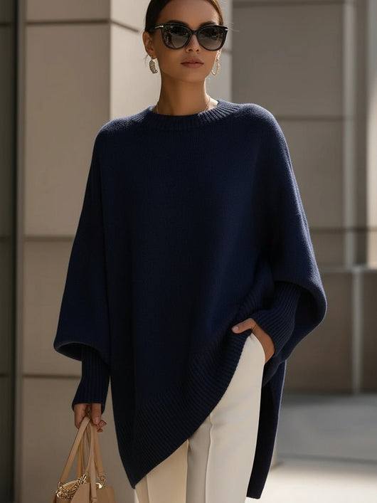 Charlotte | Oversized dames gebreide trui met vleermuismouwen