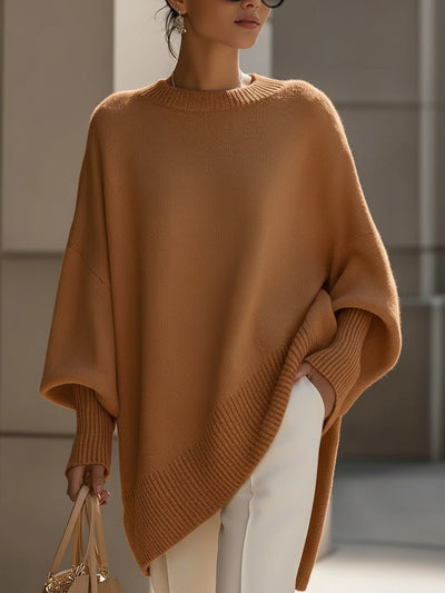 Charlotte | Oversized dames gebreide trui met vleermuismouwen